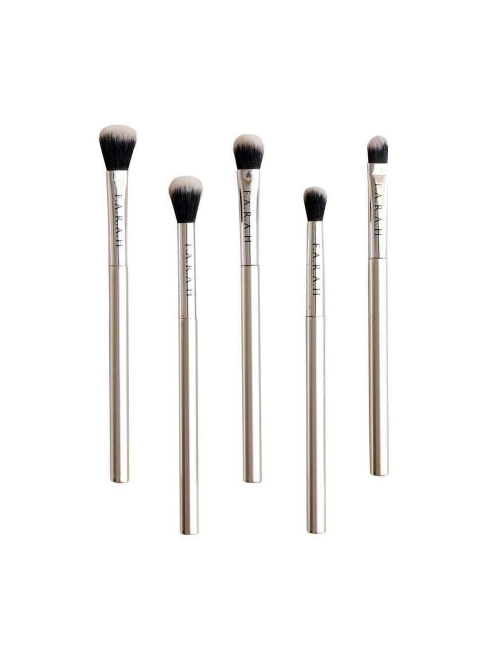 F.A.R.A.H Silver Makeup Eye Perfection Brush Set
